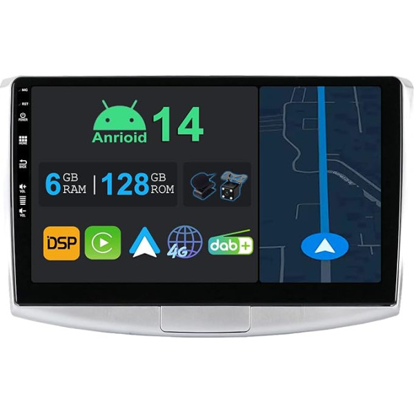 YUNTX 10,1 collu Android 13 auto radio ar satelītnavigāciju VW Passat B6/B7 Magotan/CC 2010-2015 | Octa Core | 6GB 128GB | Iebūvēts 4G LTE | CarPlay & Android Car | DSP | DAB | QLED 1280 * 720 IPS ekrāns