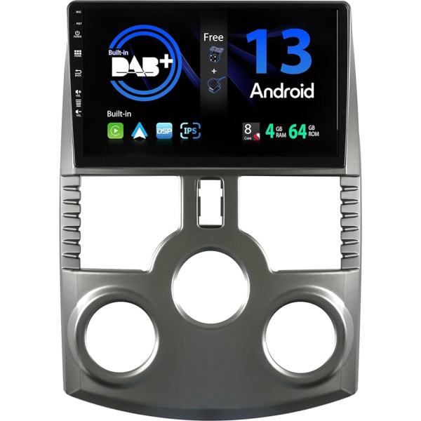 SXAUTO [Iebūvēts DAB] Android 13 auto radio Toyota Rush/Daihatsu/Terios (2006-2016) - Carplay/Android Car/DSP - LED kamera + MIC - 4G + 64G - 360-CAM stūres vadības stūres ātrās palaišanas sistēma - 2 DIN IPS 9