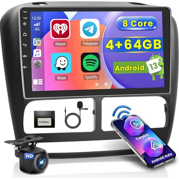 8 Core 4GB + 64GB Android 13 Auto radio Fiat Doblo 2010-2015/Opel Combo 2011-2018 Radio bezvadu Apple CarPlay Android Car Bluetooth 9 collu ekrāns Auto radio ar navigāciju atpakaļgaitas kamera