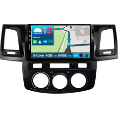 BXLIYER Android 12 IPS Auto Radio piemērots Toyota Fortuner Hilux Revo Vigo (2008-2014) - 4G + 64G - Iebūvēts DSP/Carplay/Android Car - Kamera + MIC - 9 collu 2 DIN - SWC WiFi DAB 360 Camera Fast