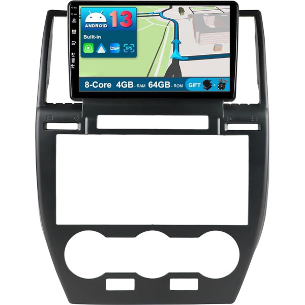 JOYX Android 13 IPS auto radio piemērots Land Rover Freelander 2 (2007-2012) - 4G+64G - Iebūvēts DSP/Carplay/Android Car - Kamera + MIC - 9 collu 2 DIN - Vadāms no stūres WiFi DAB 360 kamera