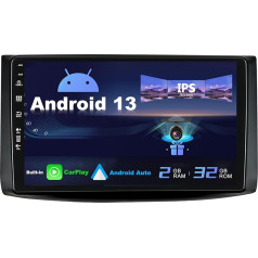 SXAUTO Android 12 IPS auto radio, piemērots Chevrolet Lova/Aveo (2006-2012) - iebūvēts Carplay/Android Car - atpakaļgaitas kamera - 2G + 32G - vadība no stūres WiFi DAB Fast Boat - 2 Din 9 collas