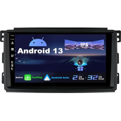 SXAUTO Android 12 IPS auto radio piemērots Benz Smart Fortwo 451 (2005-2010) - iebūvēts Carplay/Android Car - bez kameras - 2G + 32G - vadība no stūres DAB WiFi Fast Boot 4G BT5.0-2 DIN 9 collas