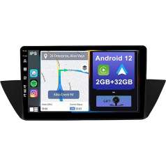 YUNTX Android 12 Auto radio priekš BMW X1 E84 (2009-2015) 10.1 collu skārienjūtīgais ekrāns Aizmugures skata kamera Atbalsta CarPlay/Android Car/DAB/Stūres rata vadība/Mirror Link/Bluetooth 5.0/2 Din/USB/RDS/WiFi/4G