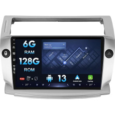 9 collu auto radio Stereo GPS navigācija Citroen C4/C-Triomphe/C-Quatre 2004-2009 Android 12.0 DSP + Carplay - 6G RAM + 128G ROM - Atbalsta WiFi DAB/GPS/DAB/BT5.0