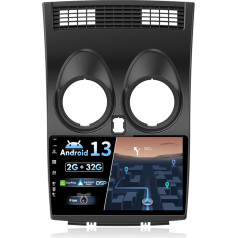 JOYX Android 12 Auto radio piemērots Nissan Qashqai J10 (2006-2015) - [2G+32G] - Iebūvēts Carplay/Android Car - Bez atpakaļskata kameras - 9 collas - 2 DIN - Atbalsta SWC 4G WiFi BT DAB Fast Boot