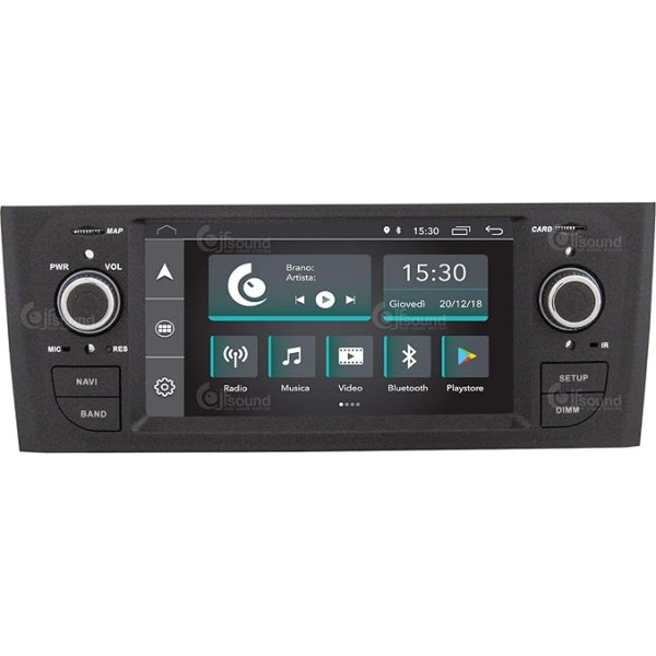 Costum Fit Auto Radio Fiat Grande Punto Android GPS Bluetooth Bluetooth WiFi Dab USB Full HD skārienjūtīgais ekrāns 6,2 collu Easyconnect