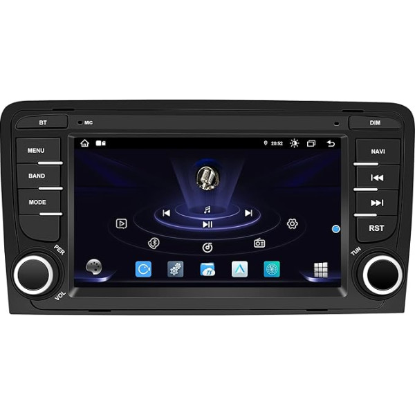 DDKUS Android 13 auto radio Audi A3 S3 RS3 8P 2003-2013, 7 collu auto radio ar SD USB funkciju Carplay Android auto Bluetooth stūres kontrole (8+128G)