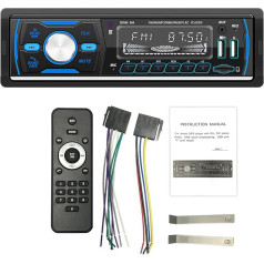 Areyourshop 1 DIN auto radio MP3 atskaņotājs Bluetooth FM audio mūzikas atskaņotājs USB AUX FM AM RDS DAB+ Bluetooth In Dash Unit