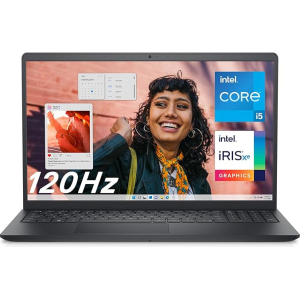 Dell Inspiron 15 3530 klēpjdators, 15,6 collu FHD (1920 x 1080) displejs, 13. paaudzes Intel Core i5-1334U, Intel Iris Xe grafika, 16 GB RAM, 512 GB, Windows 11 Home, melns