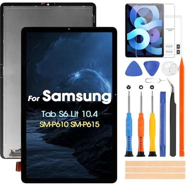 LCD displejs priekš Samsung Galaxy Tab S6 Lite SM-P610 SM-P615 10,4 collu LCD ekrāns SM-P610 SM-P615 P610 P615 Rezerves skārienjūtīgā ekrāna digitālais komplekts ar remonta komplektu