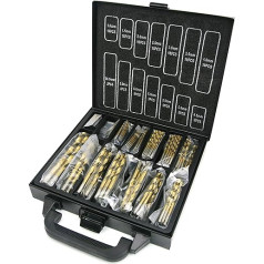 99 gabalu metāla urbju komplekts HSS pulētu titāna pārklājumu DIN338 Twist drill bit set