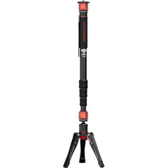 IFOOTAGE Cobra 3 A180T, 3-in-1 kameras monopods no alumīnija, teleskopisks video monopods, profesionāls foto statīvs, monopods, piemērots spoguļkamerām un videokamerām (180 cm)