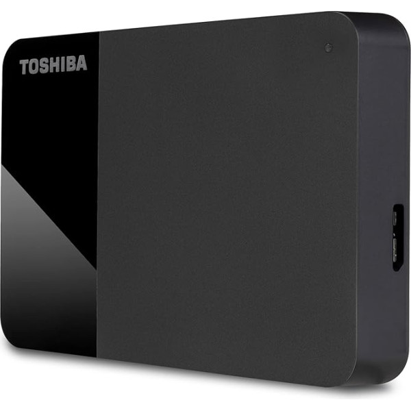 Toshiba 4TB Canvio Ready portatīvais ārējais cietais disks, 2,5 collas, ar SuperSpeed USB 3.2 Gen 1, saderīgs ar Microsoft Windows 7, 8 un 10, melns, HDTB410EK3AA