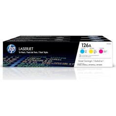 HP CF341A tonera kasetne 126A LaserJet printerim (3 eksemplāru iepakojums)