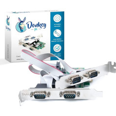 Donkey pc 4-Port PCIE uz RS232 adaptera pārveidotājs PCI Express PCI-E uz RS232 kontrollera paplašināšanas karte zema atbalsta stacionārajiem datoriem