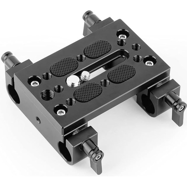 SMALLRIG Grundplatte mit doppelter 15mm Stangenklemme, Stativ Montageplatte für Kamera - 1775