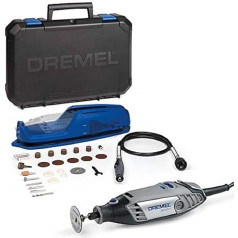 Dremel 3000 Multifunktionswerkzeug - Italienische Version (130W, Set mit 1 Aufsatz, 25 Zubehörteilen, Drehzal 10.000-33.000 U/min zum Schneiden, Schleifen, Gravieren, Polieren, Schärfen, Schnitzen)