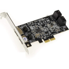 KALEA-INFORMATIQUE PCIe 4+2 porti SATA un eSATA 6G kontroliera karte ar Marvell 88SE9230 mikroshēmu ar RAID 0 1 10 Hyperduo