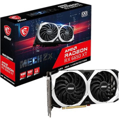 MSI Radeon RX 6650 XT MECH 2X 8G OC spēļu grafiskā karte - AMD RX 6650 XT, GPU 2447/2669 MHz, 8000MB DDR6 atmiņa, atmiņas ātrums 17500 MHz, atmiņas kopne 128bit