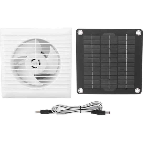 ciciglow Solar Extractor Fan 10W 12V saules paneļu ekstrakcijas ventilatora komplekts IP67 ūdensizturīgs 6 collu saules enerģijas ventilators vistu kūts dzīvnieku patversmei