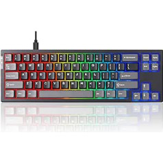 YUNZII RT68 Rapid Trigger spēļu tastatūra, Hall efekta magnētiskā 68 taustiņu vadu RGB tastatūra, karsti maināma PC spēļu tastatūra, regulējama TKL mehāniskā tastatūra (melna, ar Outemu slēdzi)