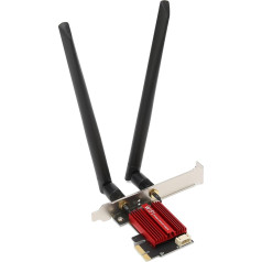 PCI Express tīkla karte, Gigabit Ethernet karte, PCIe tīkla adapteris, PCIE WiFi karte galddatoram ar Bluetooth 4.0, Dual Band, saderīga ar Windows 7 8 10 11