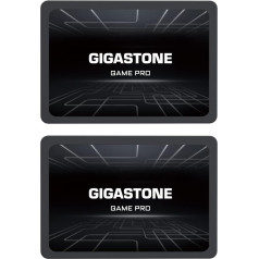 Gigastone SATA SSD 256 GB (2 gab.) 2,5 collu 3D NAND līdz 510 MB/s iekšējais SSD SATA III SSD cietais disks, kas saderīgs ar klēpjdatoriem un datoriem, galddatoriem, cietvielu diskdziņiem, 2,5 collu SLC kešatmiņas veiktspēja