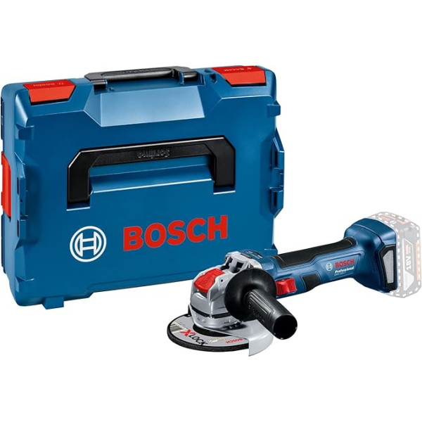 Bosch Professional Biturbo 18V sistēmas leņķa slīpmašīna GWX 18V-7 ar X-LOCK (diska diametrs: 125 mm, 700 W jauda, komplektā ietilpst aizsargvāciņš, papildu rokturis, L-BOXX ieliktnis, L-BOXX, bez