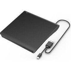 LMEN Portatīvais portatīvais datora ārējais CD DVD disks USB 3.0 un C tipa USB 3.0 un C tipa ASUS/Samsung/Windows 98/2003/XP/Vista/7/8/10/11/Linux/MacOS datora ārējais CD-R/-RW/ROM ierakstītājs