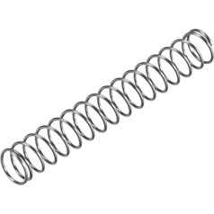 sourcing map Kompresijas atspere 6 mm OD 0,5 mm Stieples izmērs 22 mm Saspiestais garums 40 mm Brīvs garums 8 N slodzes jauda Pelēks 10 gab. iepakojums