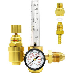 OYHBO Argona/CO2 plūsmas mērītāja gāzes regulatora mērītājs TIG MIG metināšanas gāzes taupīšanas CGA580 ieplūdes sistēmai, 2GASAR-166