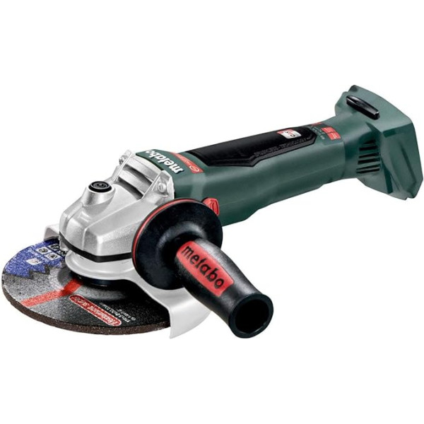 Metabo Akumulatora leņķa slīpmašīna WB 18 LTX BL 150 Quick (613078840) 18V Li-Ion (bez akumulatora, bez lādētāja); metaBOX 165 L, diska diametrs: 150 mm, tukšgaitas apgriezieni: 9000 /min, tumši zaļa, melna,