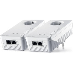 Devolo Mesh WiFi 2-1200 WiFi AC: 2 WiFi Adapters to Enjoy a WiFi Mesh in All Rooms in the Home, Ideal for Streaming (8759)