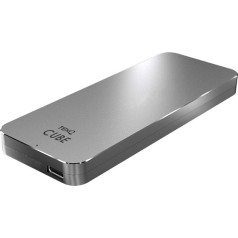 TEKQ Cube Thunderbolt 3 SSD datu nesējs, Thunderbolt 4, USB 4, saderīgs ar WD SN570, SN580, SN750, SN750 SE, SN770, SN850, SN850X Crucial P3, P3 Plus, P5, P5 Plus, Samsung 990 Pro (0G)