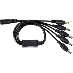 1 x 5 Power Splitter Kabel für DVR und Überwachungskameras