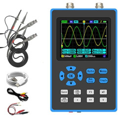 DSO2512G Divkanālu rokas osciloskops 120M joslas platums 500Ms paraugu ņemšanas ātrums Signālu uzņemšana 21,1 x 14 x 11,4 cm