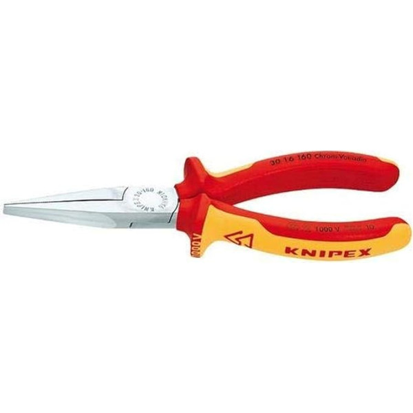 Knipex 3016160 Knaipex garās knaibles ar plakaniem uzgaļiem, 1000 V, 6,25