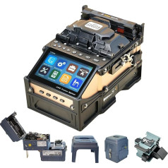 ALLGRIIT SD-9 Fusion Splicer optisko šķiedru savienotājs ar 5 sekunžu savienošanu un 11 sekunžu sildītāju ar unikālu 2 līmeņu instrumentu kasti, optisko šķiedru savienotājs ar OPM un VFL ar 7200mAh akumulatoru