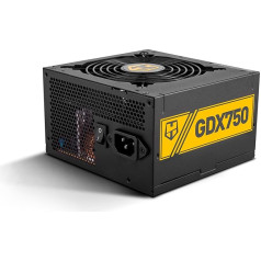 NOX Hummer GDX 750W 80 PLUS Gold - Power Supply 750W, ATX 3.1, S-ATA, PCIE 5.1 12V-2x6, Ultra-Quiet 120 mm Fan, Input 240 V, Black