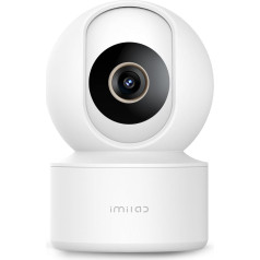 IMILAB C22 interjera kamera - 3K UHD WiFi 6 kameras ar 360° PTZ, bērnu/dzīvnieku kamera, krāsu nakts redzamības funkcija, divvirzienu audio, mākslīgā intelekta detektors, 24/7 lokālā un mākoņkrātuve, vadu (balta)