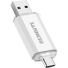 SANKESU 512 GB USB zibatmiņas karte 3.0 USB C zibatmiņas USB-A un C tipa OTG atmiņas karte, dubultā atmiņas karte datoram/tabletam/Lapta datoram/C tipa mobilajam tālrunim (faktiskā pieejamā ietilpība: 468 GB)