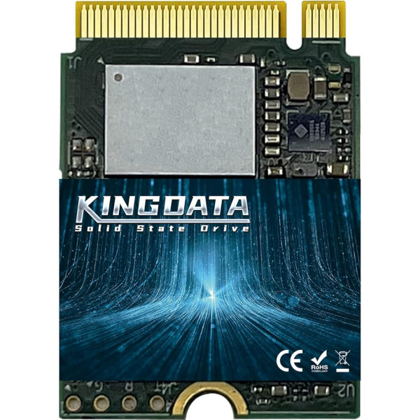 KINGDATA M.2 2230 SSD 512GB PCIe NVMe Gen 4.0X4 iekšējais cietvielu diskdzinis PS5 Steam Deck, Microsoft Surface, Ultrabook, klēpjdatoriem, galddatoriem (M.2 2230 PCIe 4.0, 512GB)