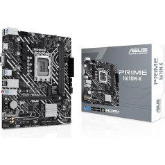 ASUS Prime H610M-K Gaming pamatplate Socket Intel LGA1700 (microATX, DDR5, PCIe 4.0, M.2, Realtek 1GB Ethernet, HDMI, VGA, SATA 6Gbit/s, COM Header, RGB Header)