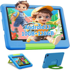 Детский планшет 10 дюймов Android 13 10GB RAM + 128GB ROM TF 1TB Octa-Core 1080P IPS Display 6000mAh Dual Camera WiFi Детский планшет с системой безопасности ребенка Система образо