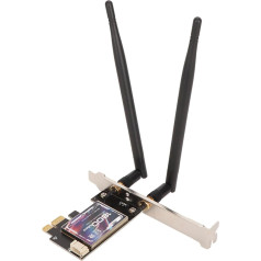 AX1800 PCIe WiFi adapteris, WiFi 6 PCIe WiFi karte galddatoram, BT5.2 WPA3 802.11AX Dual Band 5.8G 2.4G tīkla adapteris spēlēm ar divām 6 DBi antenām