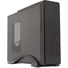 unykach Slim mATX UK 2010 + PSU 300 W Tower 300 W Black Computer Case - Datora korpuss (Tower, PC, Sgcc, ITX, Micro-ATX, Black, 0.5 mm)