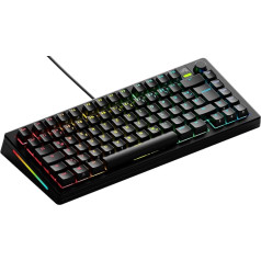 Glorious Gaming GMMK 3: mehāniskā tastatūra, TKL 75%, modulāra tastatūras sistēma, dubultā tastatūra, Aluminium-Schalterplatte, Hot-Swap (3/5-Pin), Deutsche QWERTZ - Schwarz