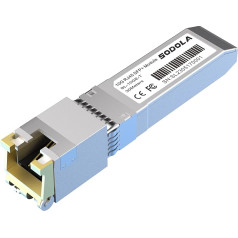 10GBase-T RJ45 SFP+ modulis, 10G SFP+ RJ-45 vara tranzistors SODOLA, SFP uz Ethernet, Plug and Play, Hot Pluggable, līdz 30 m attālumā vara SFP moduļi (1 iepakojums)