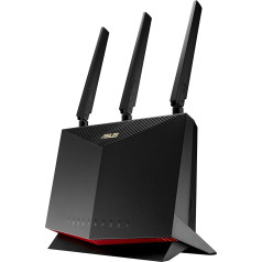 ASUS 4G-AC86U LTE WLAN maršrutētājs (WiFi-5 AC2600, SIM slots, LTE Cat. 12 līdz 600 Mbits, Gigabit LAN, AiProtection), 90IG05R0-BM9100, Maršrutētājs 4G - Wi-Fi 5